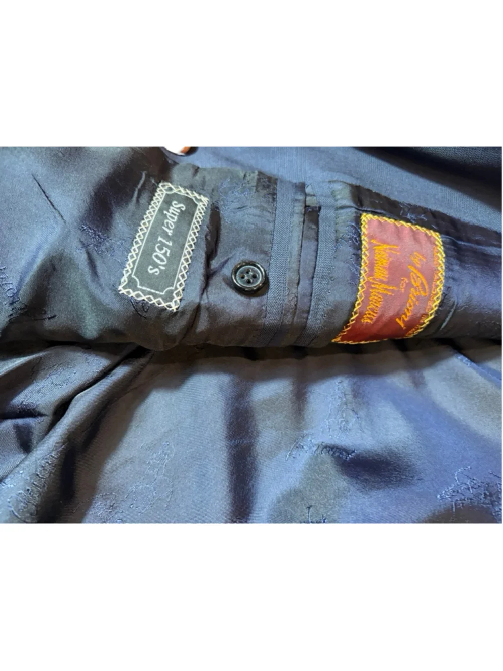Brioni for Neiman Marcus Navy Super 150s Wool Blazer Italy Tailored 46L